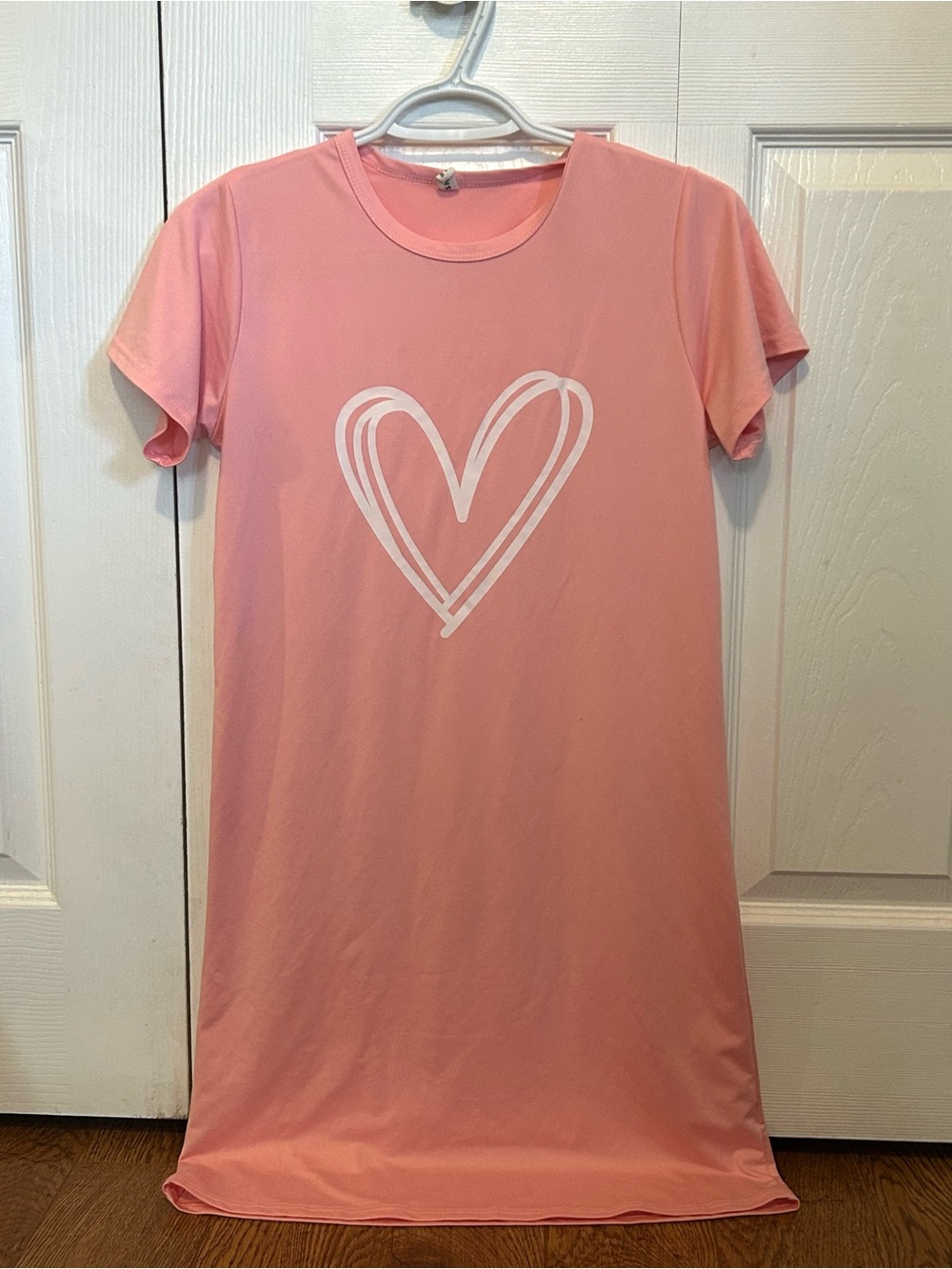 Pink Heart Graphic Tee Dress / Nightgown